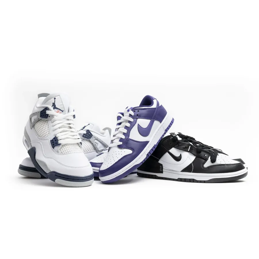Packshot de baskets sur fond blanc